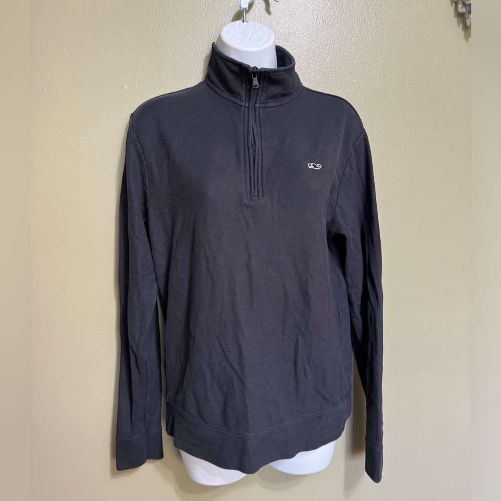 Vineyard Vines Zip Whale Logo Pullover Shirt (Women's XS), Navy - Picture 1 of 5